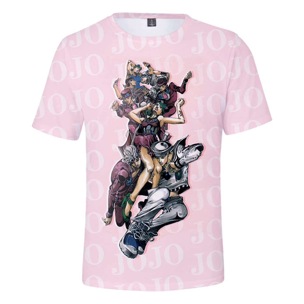 

Harajuku Comic JOJO 3D T-shirt Men Women Fashion High Quality 3D Print JOJO Summer Hip Hop Men's Short Sleeve T Shi Men T-shirt