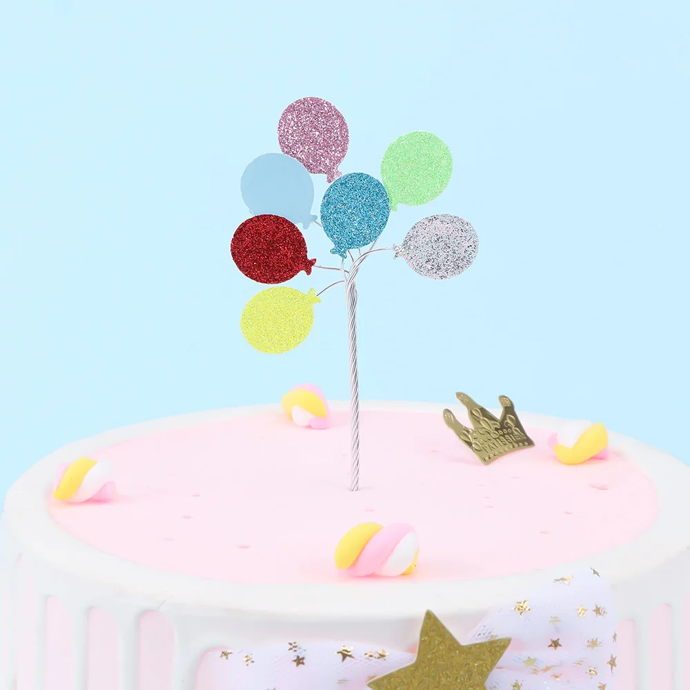 Креативный блеск маленький шар Железный торт Топпер кекс украшение для кексов