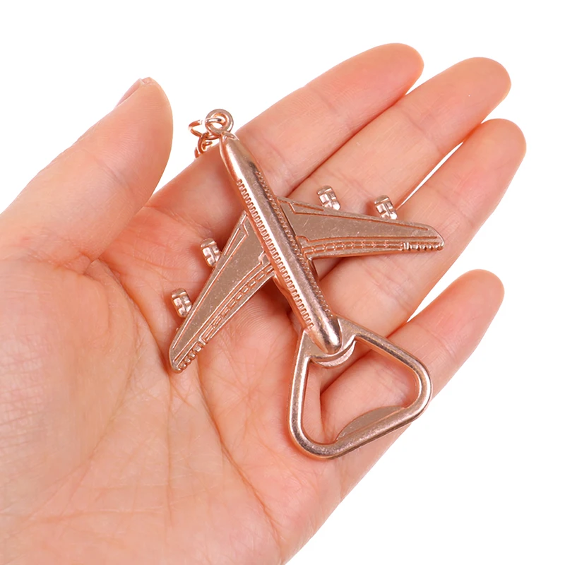 

Creative Metal Model Aircraft Airplane Pendant Car Key Ring Holder Keychain Bottle Opener Wedding Party Kitchen Supplies