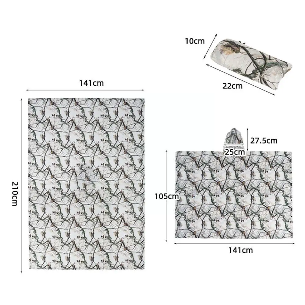 

1pc Outdoor Rain Poncho Moisture-proof Cloth Hiking Raincoat Moisture-proof Canopy Cycling Pergola Fishing Backpack Camping U3L8