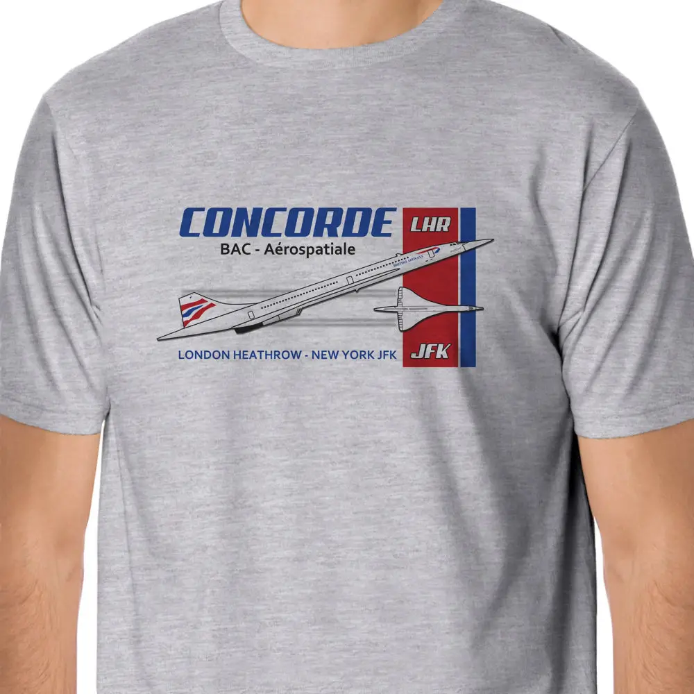 

2020 Hot Sale 100% cotton Retro Flight - Concorde London - New York Design T-Shirt Summer Style Tee shirt