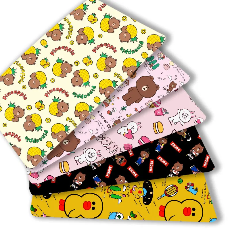 Аниме полиэфирная хлопковая ткань дизайнерская с принтом для платья мультяшная