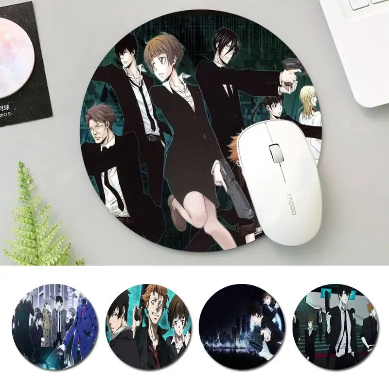 

Desk Mat PsychoPass office Pad Keyboard Mat Desk Durable Desktop Mousepad Rubber Gaming Round Mouse Pad Office Mouse Mat