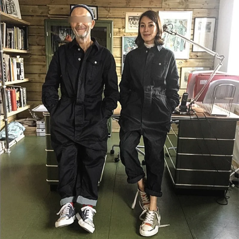 

Global Hot Sale Men and Women Multi-pocket Work Clothes Popular Jumpsuit Casual Loose Worker Overalls Autumn Solid Casual