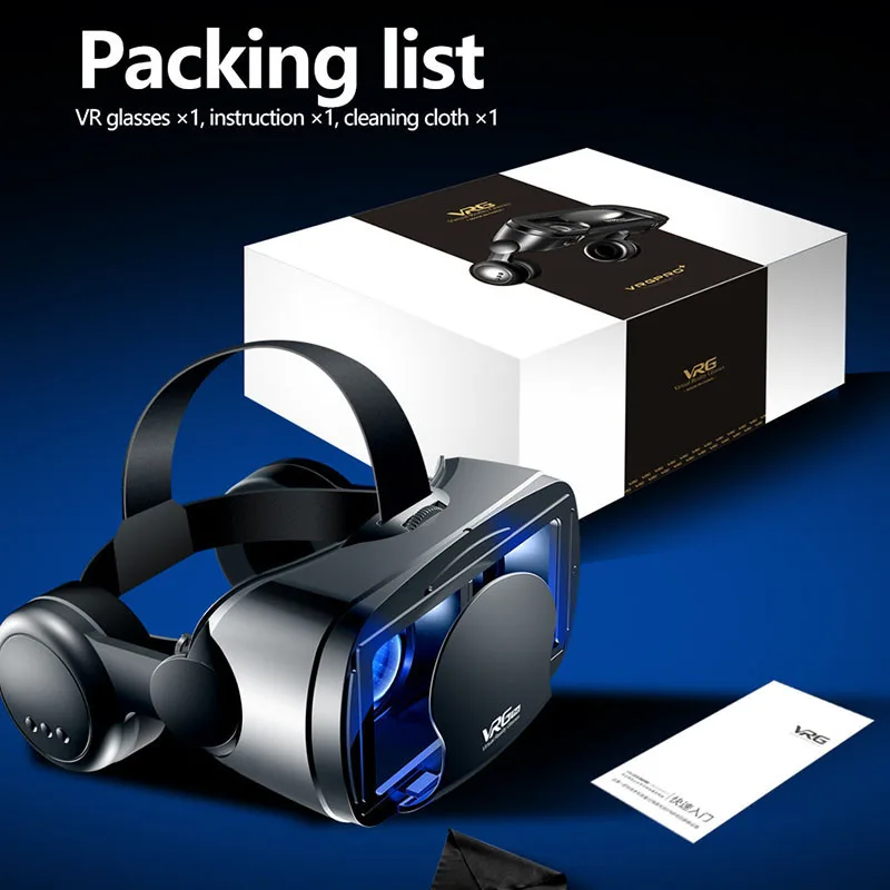 

5~7inch VRG Pro 3D VR Glasses Virtual Reality Full Screen 120 VR Glasses w/Headset And Remote Control Handle Eyeglasses Devices