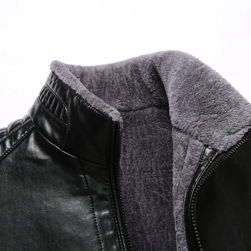 Большие размеры 8XL 6XL хит 2018 зимняя мужская новая кожаная куртка деловая