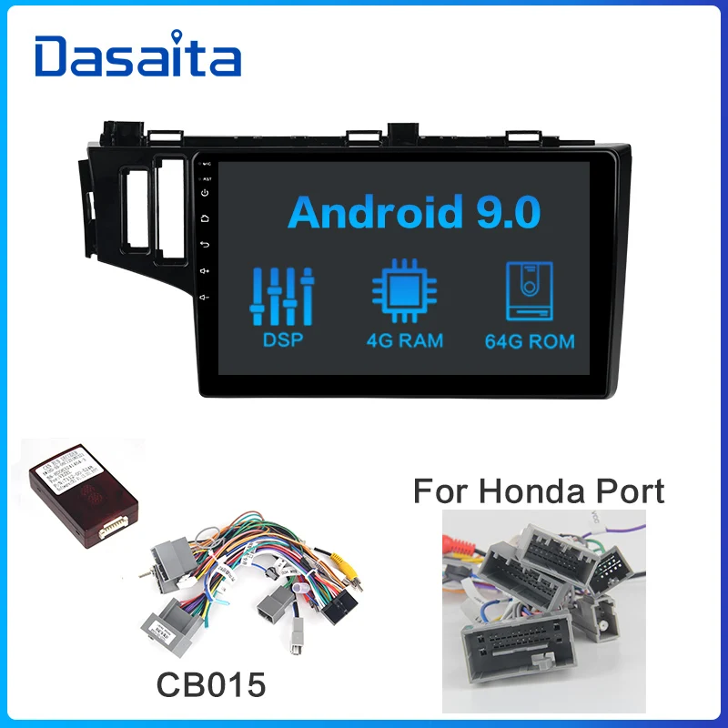 CB015 Dasaita 10," ips Android 9,0 Автомагнитола TDA7850 для Honda Fit Jazz gps 2013 Bluetooth автомобильный стерео Мультимедийный Плеер - Цвет: CB015
