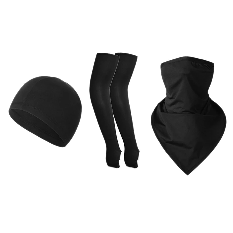 

Sun Protection Bandana Neck Gaiter Head Wrap Face Cover with Arm Sleeves and Cap Set for Outdoor Activities