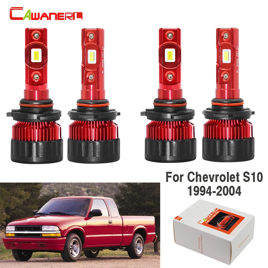 Cawanerl 4 шт. автомобилей головной светильник высокого луча ближнего светодиодный 60
