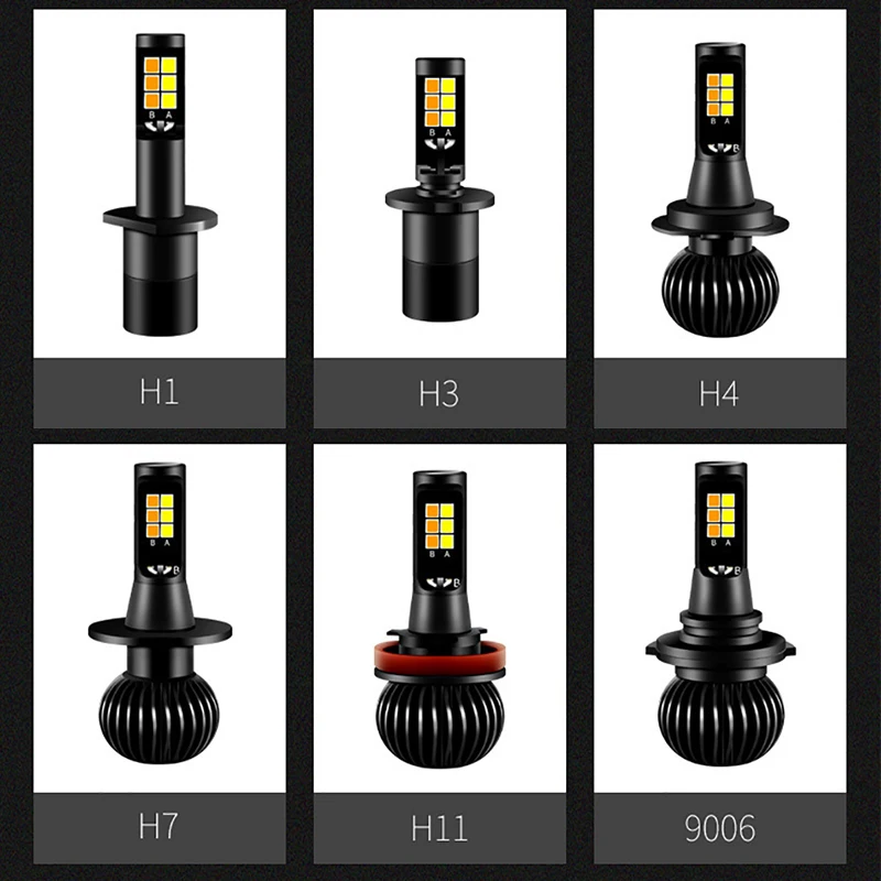 40W светодиодные противотуманные фары для автомобилей H4 H7 H11 далеко 3000K 6000K желтый
