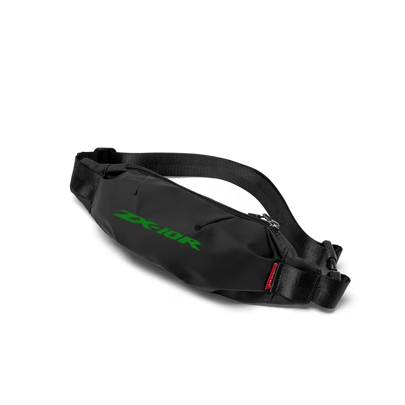 

For Kawasaki ninja ZX10R ZX-10R LOGO Men Waist Pack Belt Hip Bum Slant back bag Chest Bag Male Motorcycle Riding Antitheft Purse