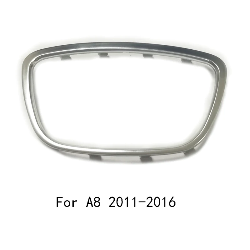 For A8 2011-2016 Серебро abs хром отделка рулевого колеса украшение эмблема логотип кольцо рамка наклейка Аксессуары для Audi A8 D4 A7 A6 C7 A4 B8 B9 - Название цвета: For A8 2011-2016