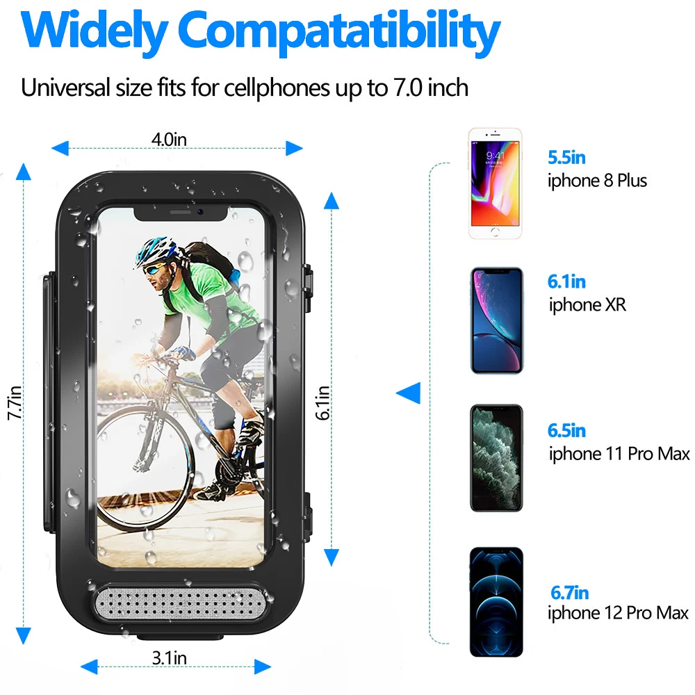 waterproof bicycle cell phone holder motorcycle handlebar bag case for iphone xs xr x 8 7plus bike phone mount for samsung s9 s8 free global shipping