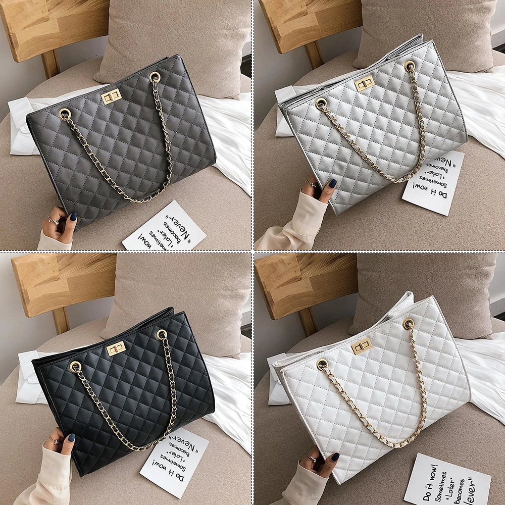 Модная женская кожаная сумка через плечо на цепочке знаменитая дизайнерская