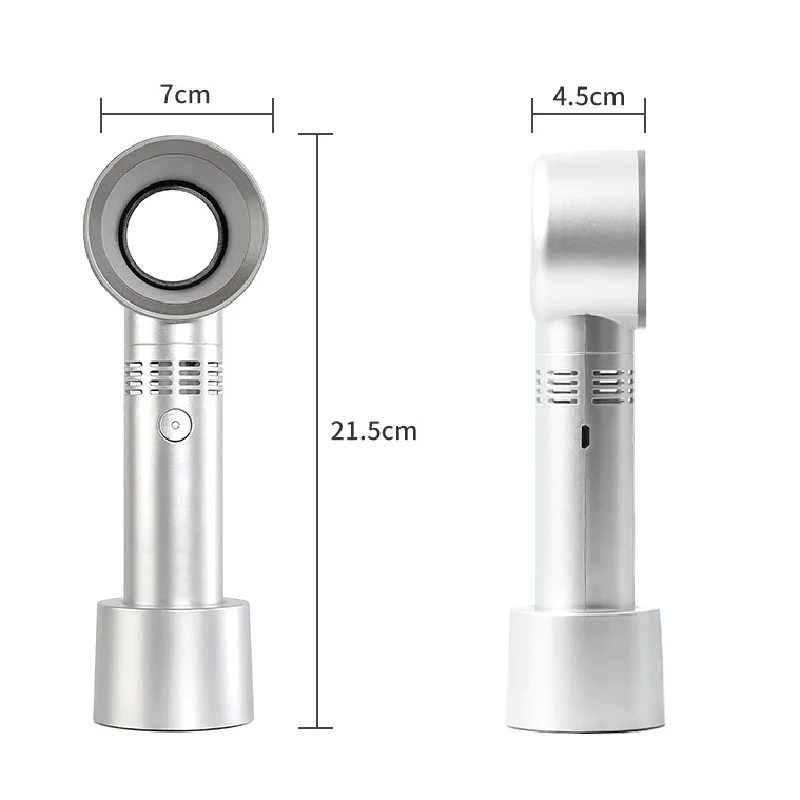 Новый ручной безлопастный маленький вентилятор с USB-зарядкой мини домашний