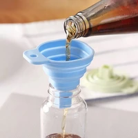 foldable kitchen oil dispenser funnel silicone mini telescopic household dispensing wine funnel kitchen tool accessories