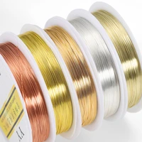 1 roll 0 2 1 0mm multicolor preserving jewelry copper wire beading cord string for diy handmade jewelry making findings supplies