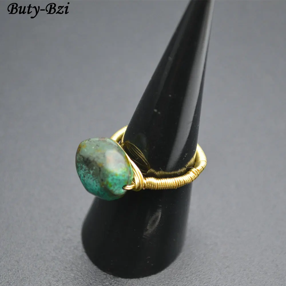 Медная проволока ручной работы обернутая зелеными самородками модные вечерние