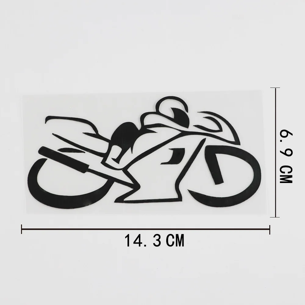 YJZT 14.3CMX6.9CM Motorcyrcle Driver Motocross Active Sport Vinyl Car Sticker Black/Silver 8A-0358 | Автомобили и мотоциклы
