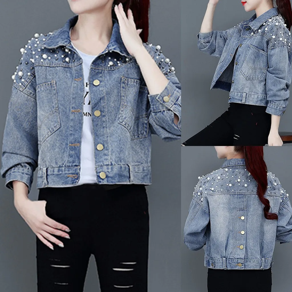 

Джинсовая потертая короткая джинсовая куртка, женское винтажное пальто, Осень-зима 2021, повседневная дизайнерская однобортная верхняя одеж...