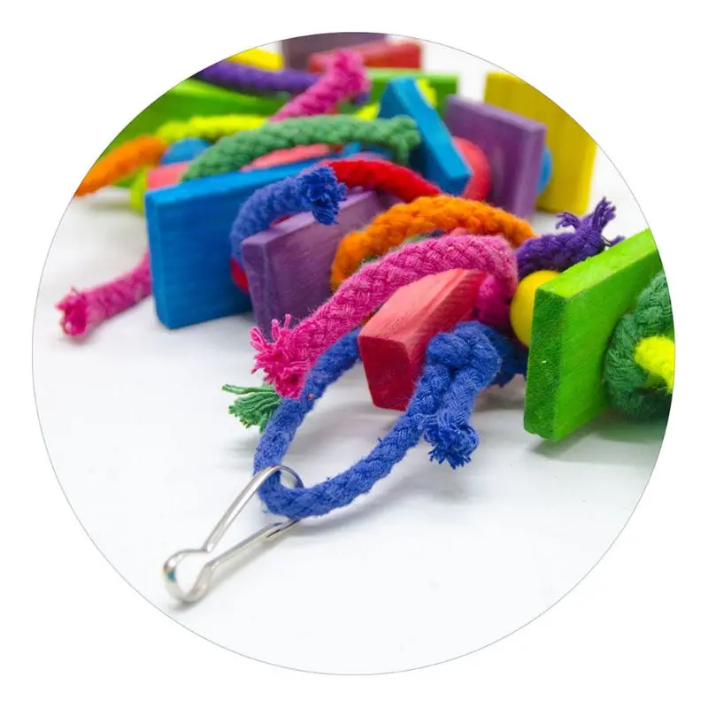 

Wooden Block Bird Parrot Toys for Small and Medium Parrots and Birds