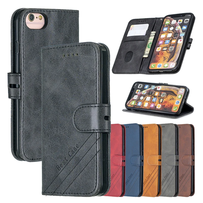 

Leather Flip i Phone 8P 7P se2 Case For Apple iPhone 8 7 Plus SE 2020 8Plus 7Plus Coque Magnetic Stand Wallet Phone Cover