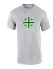 Зеленый Иерусалимский крест Рыцари футболка с тамплиерами серого цвета с христианскими текстами и Бог рубашка