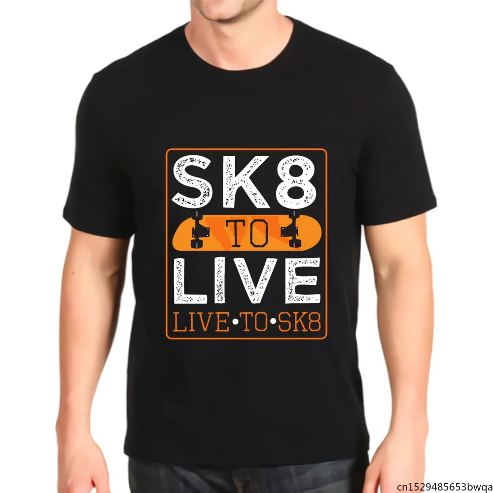 

Sk8 To Live Live To Sk8 Tie Dye Anime Best Seller Top Men's T-shirt New Kawaii Graphic T Shirt