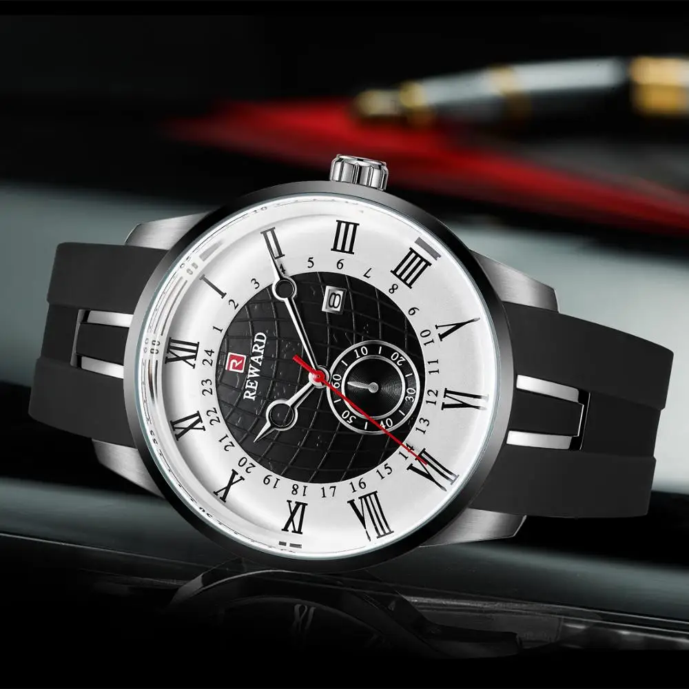 Награда военные спортивные модные мужские часы силиконовые Роскошные Кварцевые