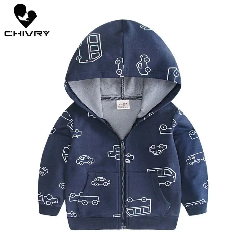 Детская ветровка на молнии с капюшоном и мультяшным принтом|Куртки пальто| |