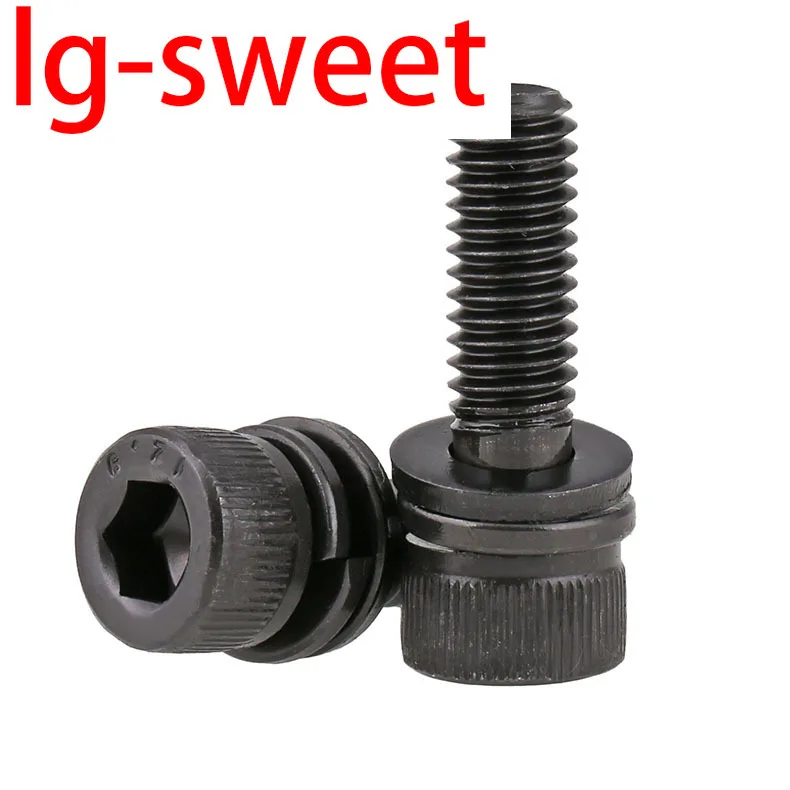

Grade 12.9 high strength cup head socket head screw, cylinder head socket head bolt, three combination screws m3-m12 10PCS