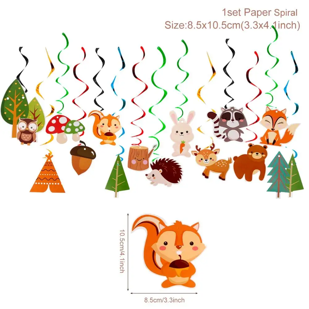 Paper Banner 1pack Звездный лес, животные, джунгли, лес, сделай сам, Вечерние Декорации, Лесной лес, день рождения, вечеринка для ребенка, Декор, детский день рождения, принадлежности для вечеринки - Цвет: Paper Banner 1pack