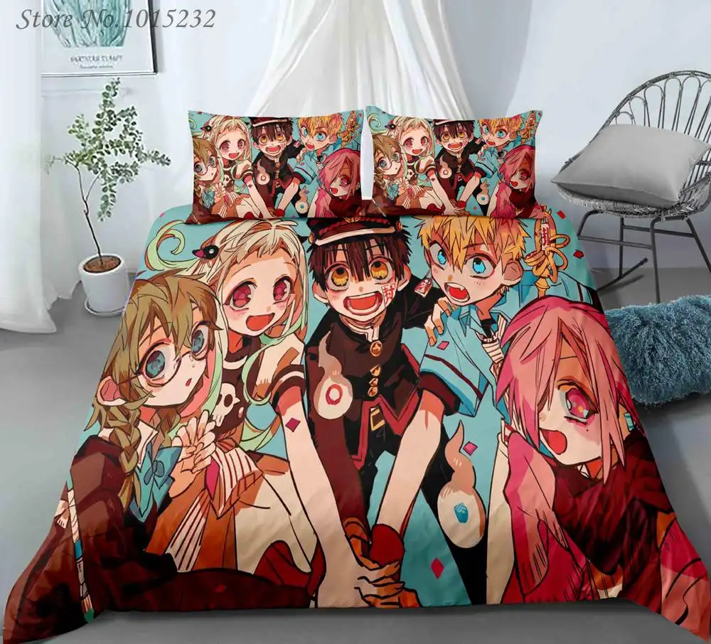Комплект постельного белья Hanako-kun с аниме-принтом пододеяльники наволочки одеяло