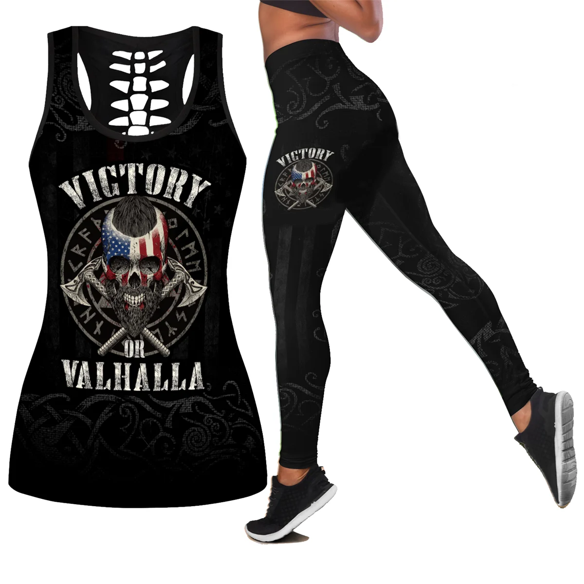 

Щит викинга Maiden комплекты для йоги с 3D рисунком, верх, сексуальный костюм для йоги в стиле ретро, мягкие леггинсы для фитнеса, Прямая поставк...