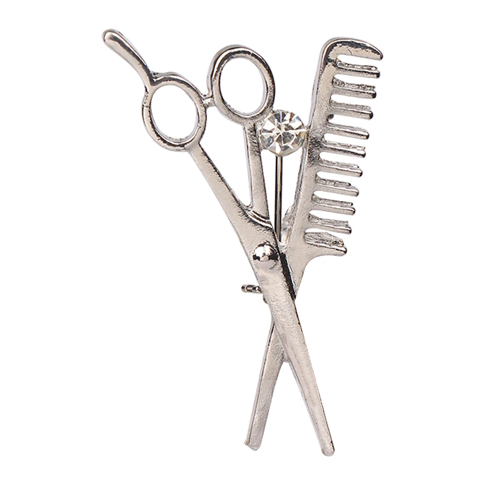 Comb Scissors Brooch Unique Shape Collar Pin Mini Cute Women Girls Party Banquet Jewelry Gift | Украшения и аксессуары