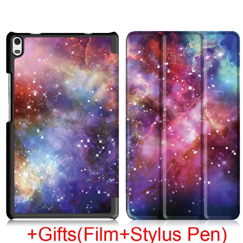 YHX Slim Magnetic Folding Case Cover for Lenovo Tab4 tab 4 8 plus tb-8704X TB-8704F/N Tablet Protective Cover+Film+Stylus Pen - Цвет: YHX