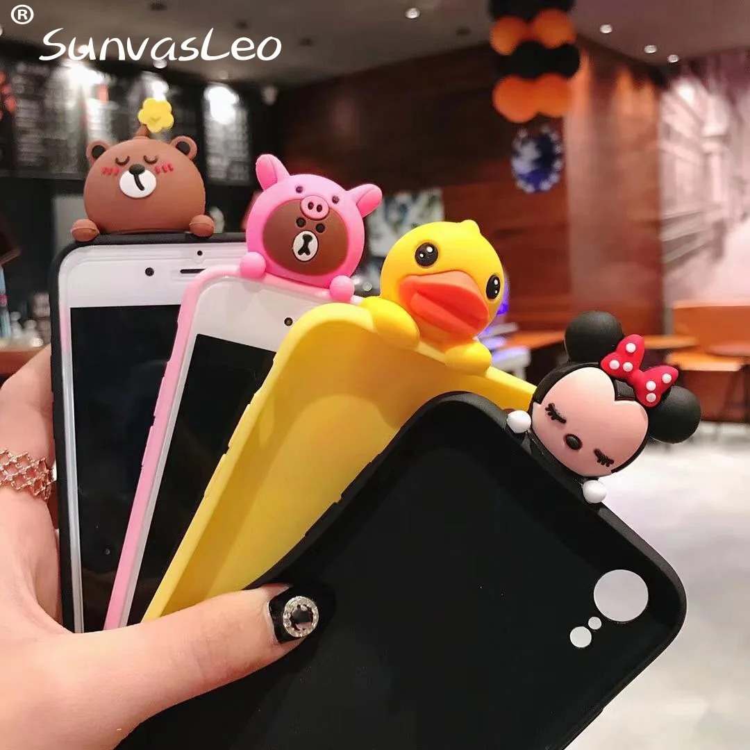 3D мультфильм животных мягкий чехол для телефона задняя крышка для samsung S6 S7 S8 S9 S10 S10 рlus Lite/M10 M20 M30/Note 3 4 5 8 9/A30 A50