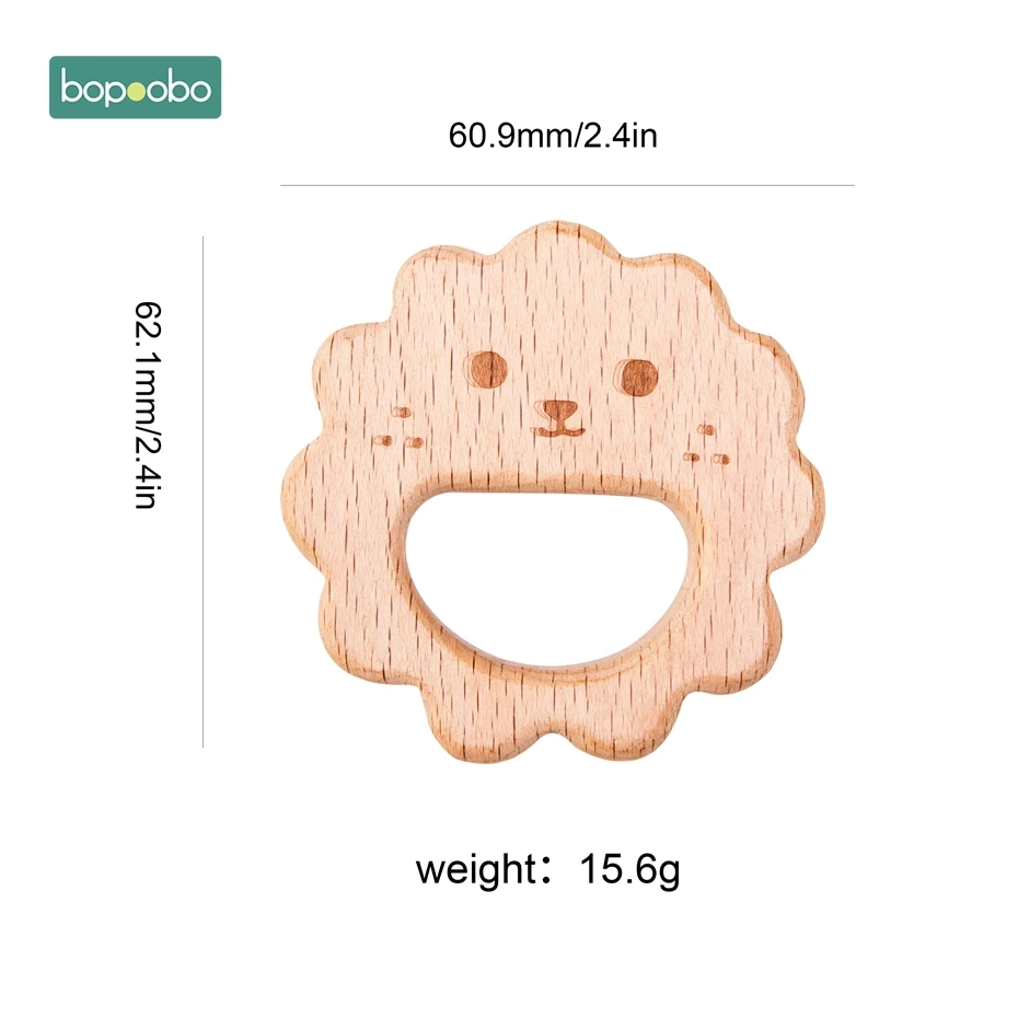 Cartoon Lion Bopoobo 1 шт. детские игрушки деревянный Прорезыватель для зубов с животными для новорожденных игровые аксессуары для гимнастики Diy Подвеска жевательные крошечные прорезыватели - Цвет: Cartoon Lion