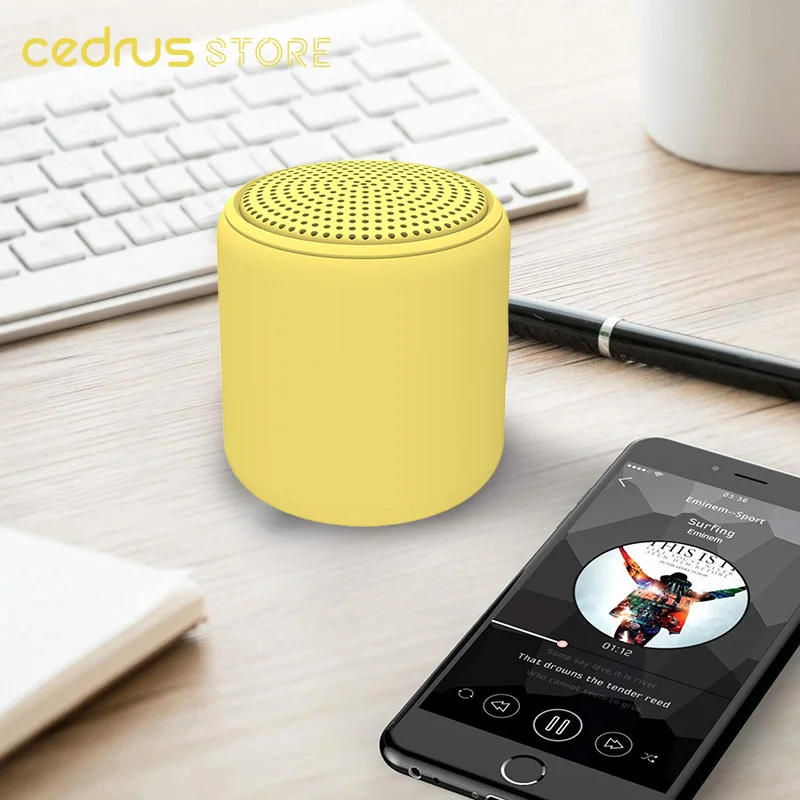 

Cedrus Bluetooth speaker TWS wireless mini-column sound Subwoofer waterproof powerful stereo for outdoor party summer