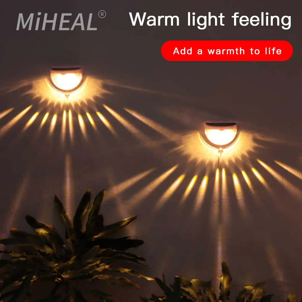 

Светодиодная лампа на солнечной батарее для лестницы, уличный Водонепроницаемый светодиодный садовый светильник на солнечной батарее для ...