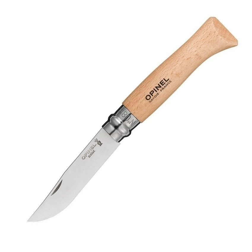 Нож Opinel №8 нержавеющая сталь рукоять из бука блистер |