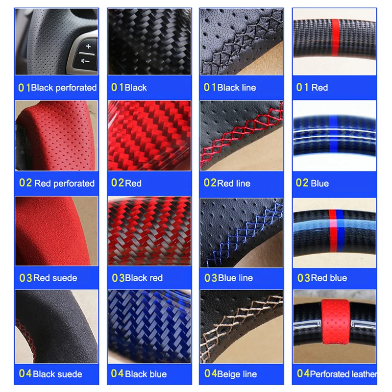 QHCP Carbon Fiber Steering Wheel Customized Leather Suede Replacement Special For Chevrolet Camaro 2016 2017 2018 | Автомобили и