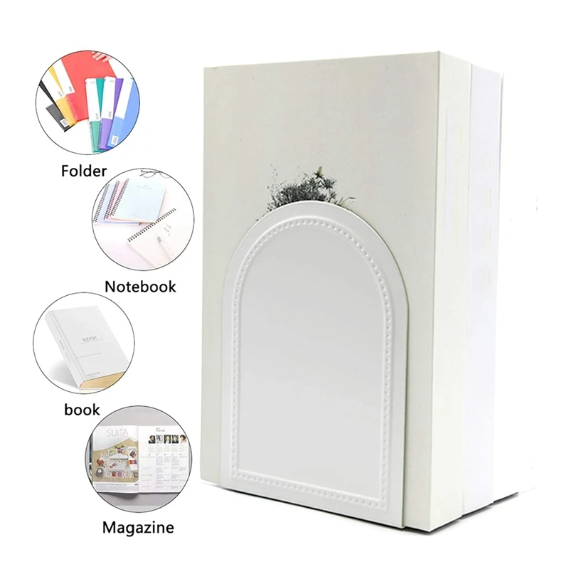

Bookends-Heavy Duty Bookends Metal Book Ends Universal Economy Bookends for Shelves Office Decorative