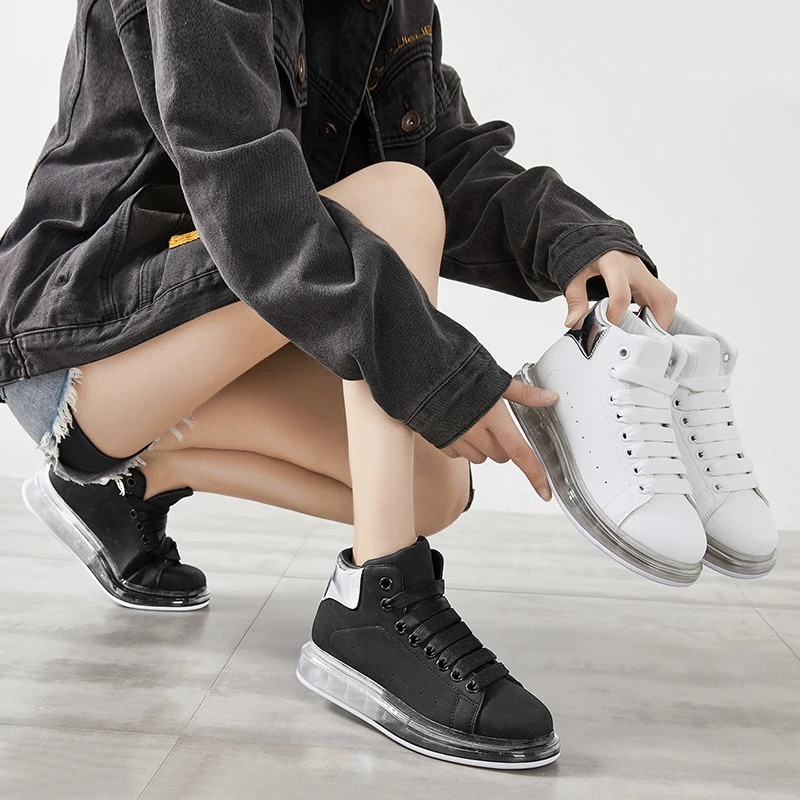 

Women Tennis Shoes Tenis Feminino Tenis Mujer 2019 Student High Top Flat Sport Shoes Tenis Plataforma Lady Sneakers Trainers 7