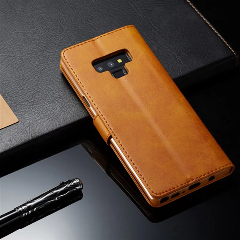 Однотонный кожаный флип-чехол для Samsung Galaxy A8 Plus Note 8 9 S10 S10E S6 S7 S8 edge plus чехол