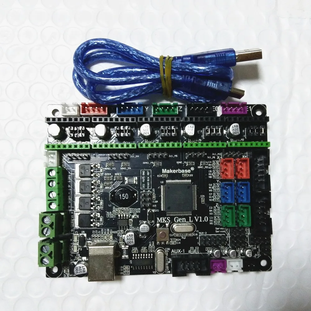 Makerbase MKS GEN L V2.0 3D Карточки Принтера системная плата управления поддерживает a4988 DRV8825 tmc2100 tmc2208 lv8729 tb6600 двойной экструдер, полностью закрытый корпус с двумя
