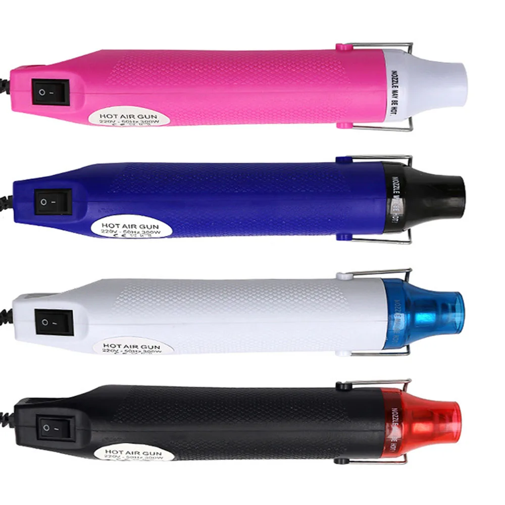 

300W DIY Hot Air Gun Handheld Electric Air Heat Gun With Welding Support Base Plastic Air Heat Gun Shrink Plastic DIY Power Tool