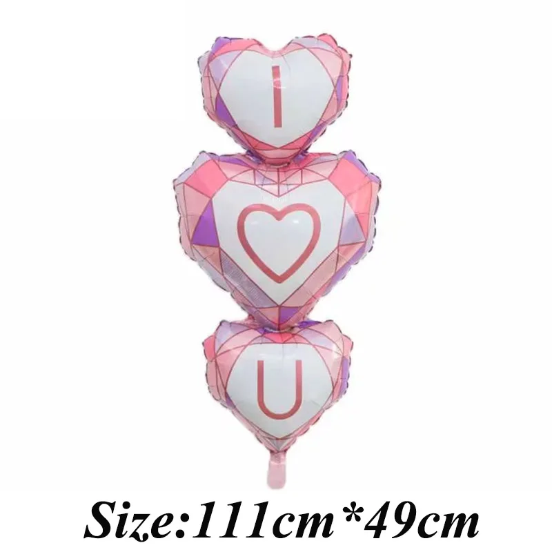 1 шт. фольгированный воздушный шар в романтическом стиле кольцо с бриллиантами на
