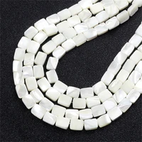 natural white square shell fashion natural freshwater pearl beads high quality for jewelry making diy bracelet necklace handmade