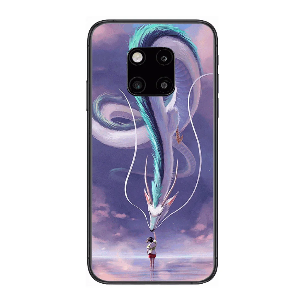 

Spirited Away Couple Phone Case For Huawei mate 30 10 20 40 Lite Smart Z Pro Black Etui 3D Coque Painting Hoesjes case